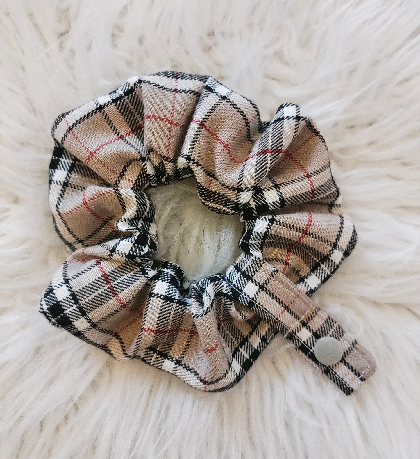 Tartan tubie scrunchie