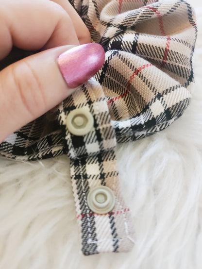 Tartan tubie scrunchie