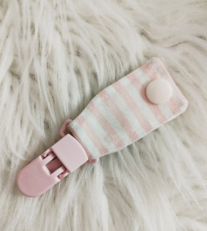 Pink stripe Tubie Clip
