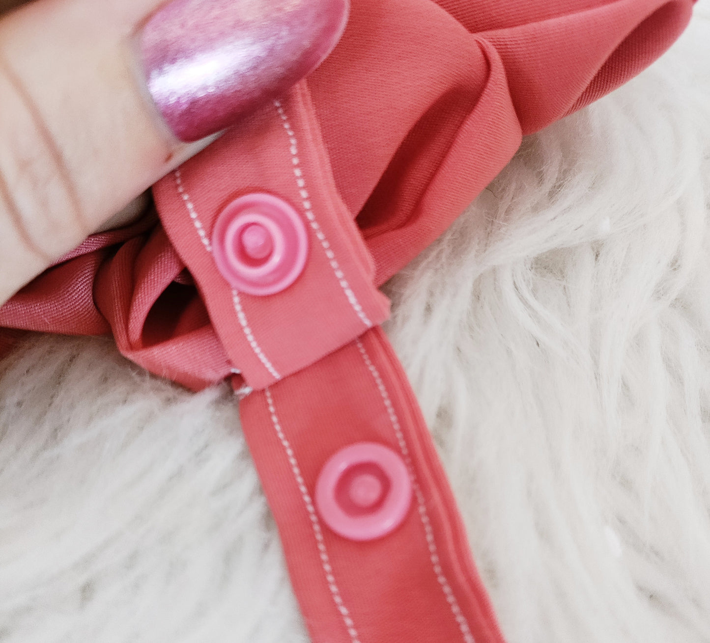 Blush pink tubie scrunchie