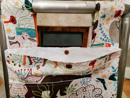 Woodland Zimmer frame bag, walking frame bag, accessories, walking aid, handmade, bag, storage