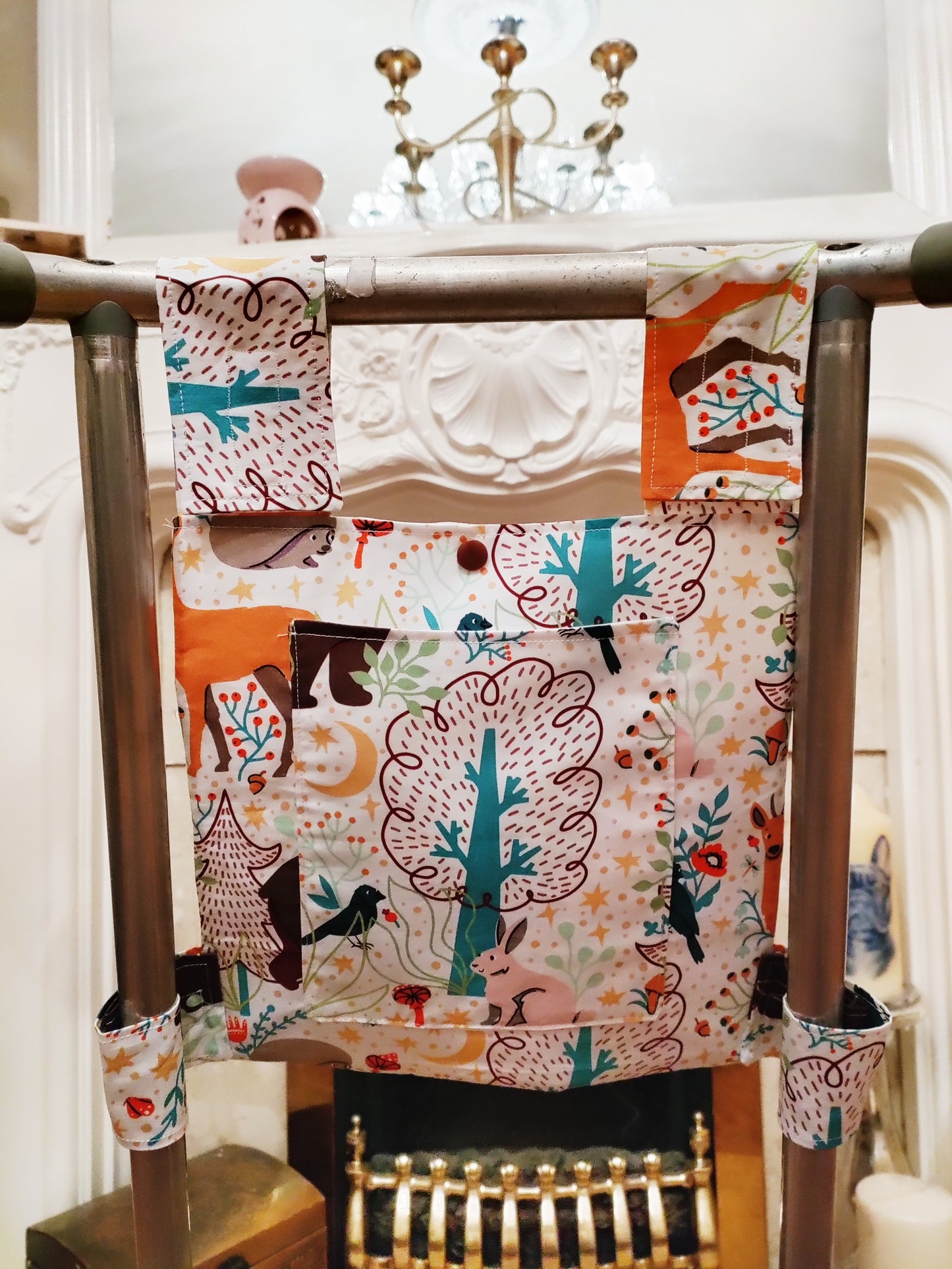 Woodland Zimmer frame bag, walking frame bag, accessories, walking aid, handmade, bag, storage