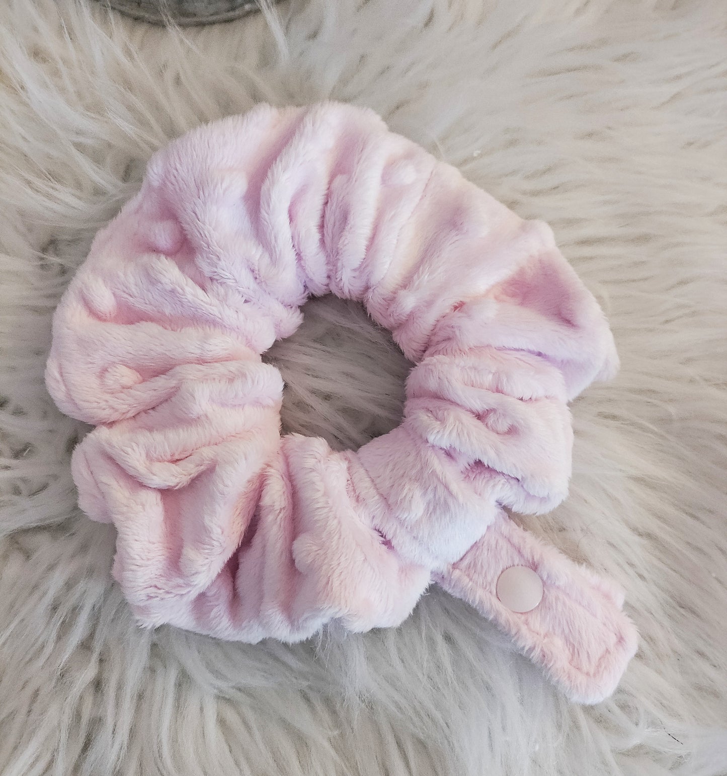 Super soft pink tubie scrunchie
