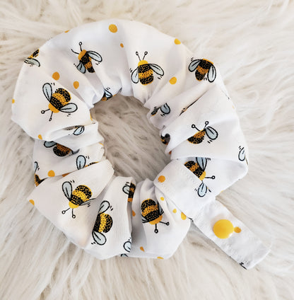 White bee tubie scrunchie