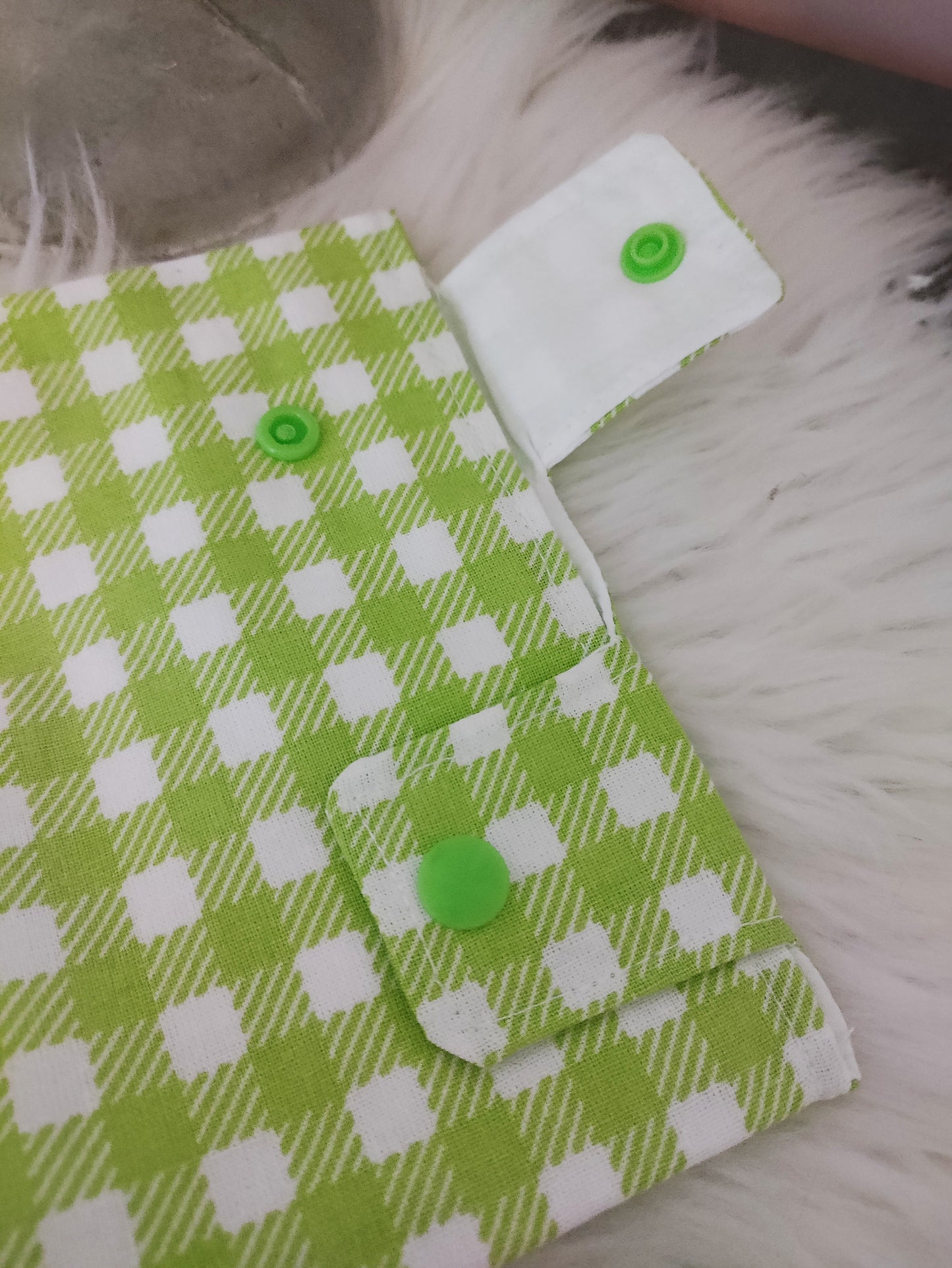 Green check Leg Bag Cover