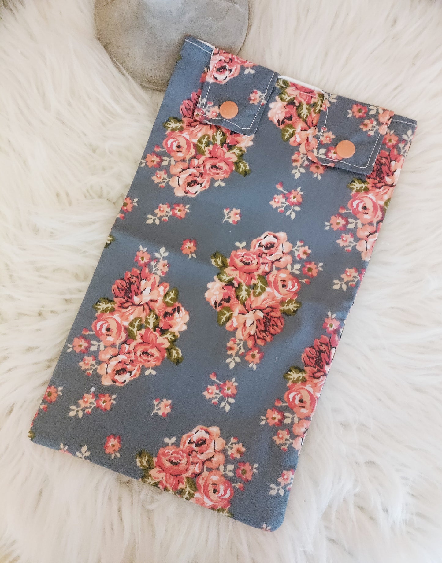 grey floral Leg Bag Cover
