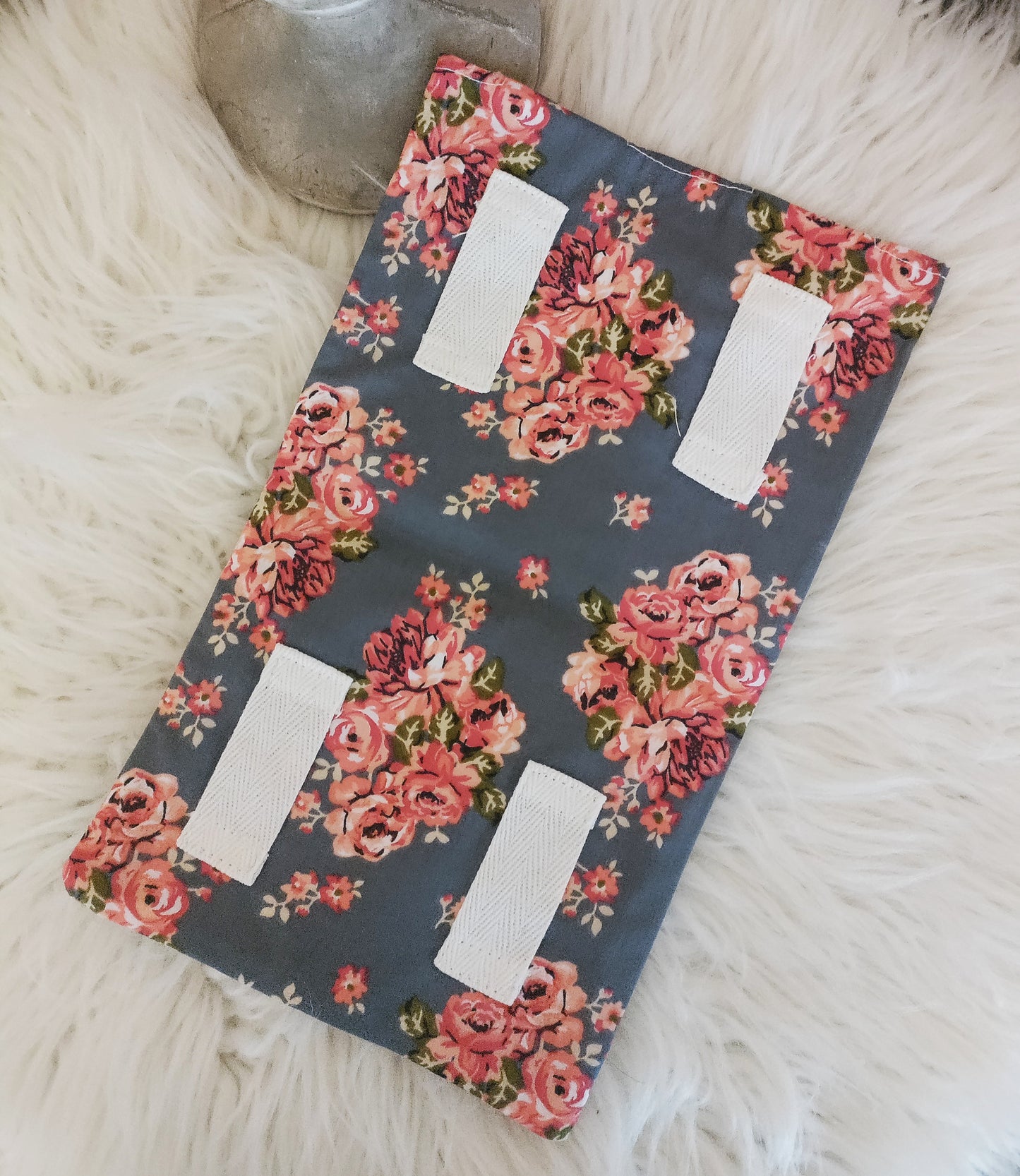 grey floral Leg Bag Cover