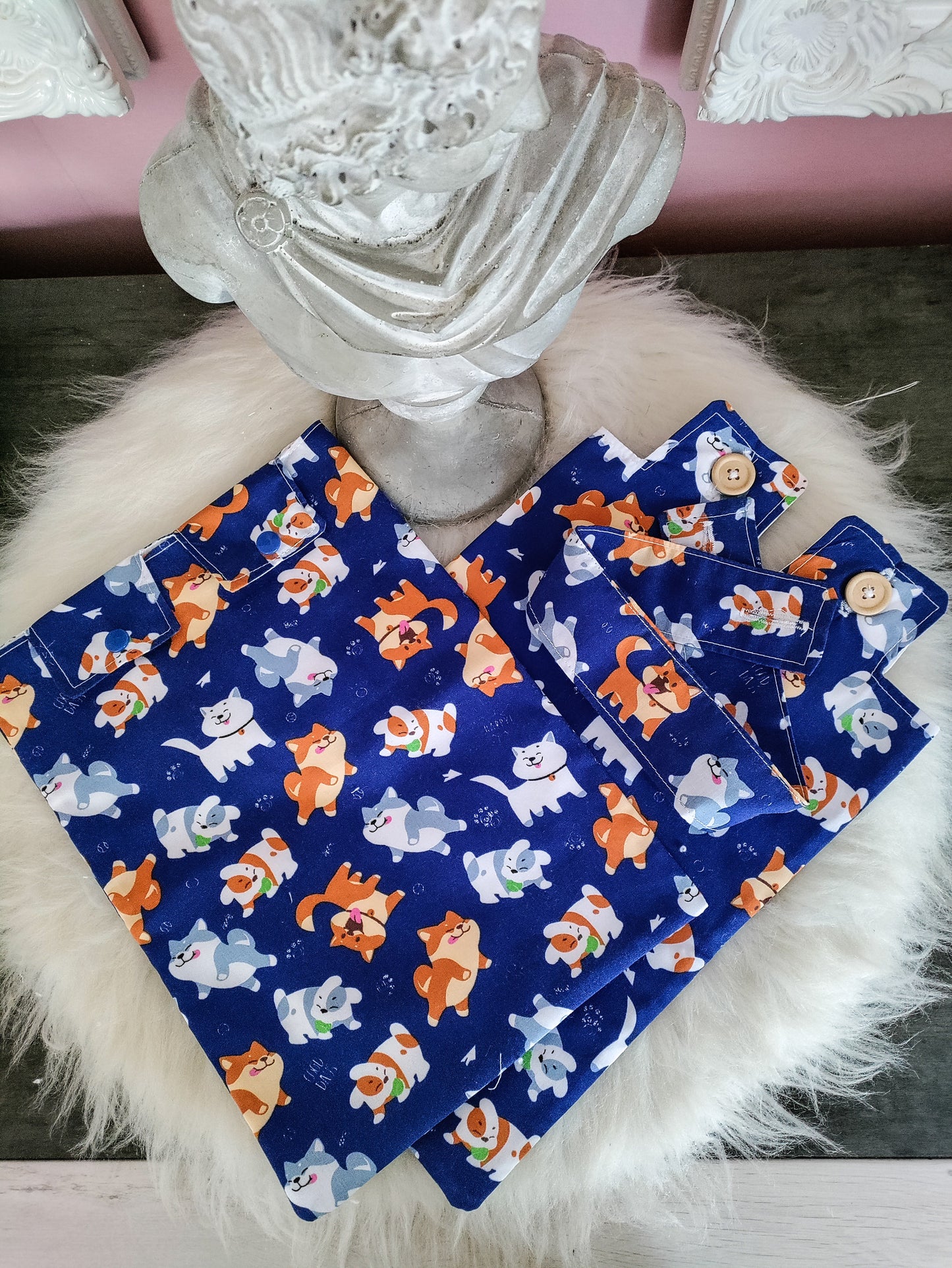 Blue dog catheter night bag cover