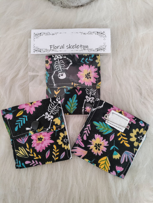 Floral Skeleton Tubie Pouch