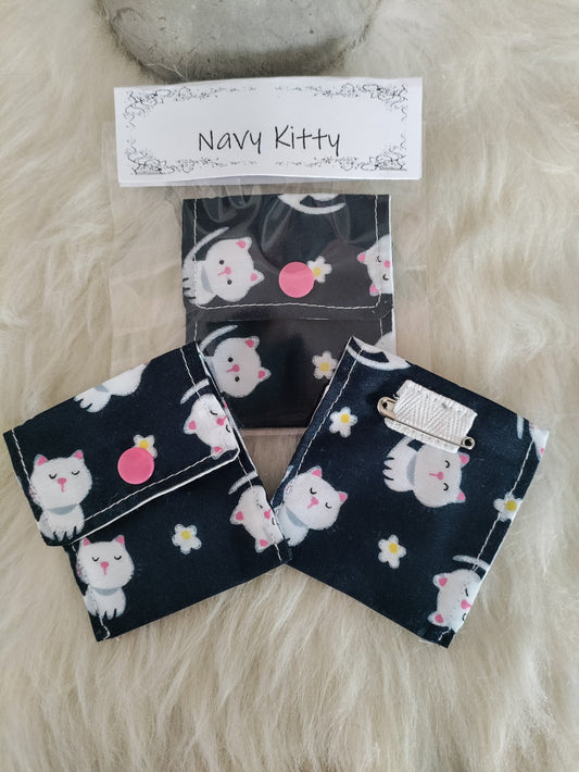 Navy Kitty Tubie Pouch