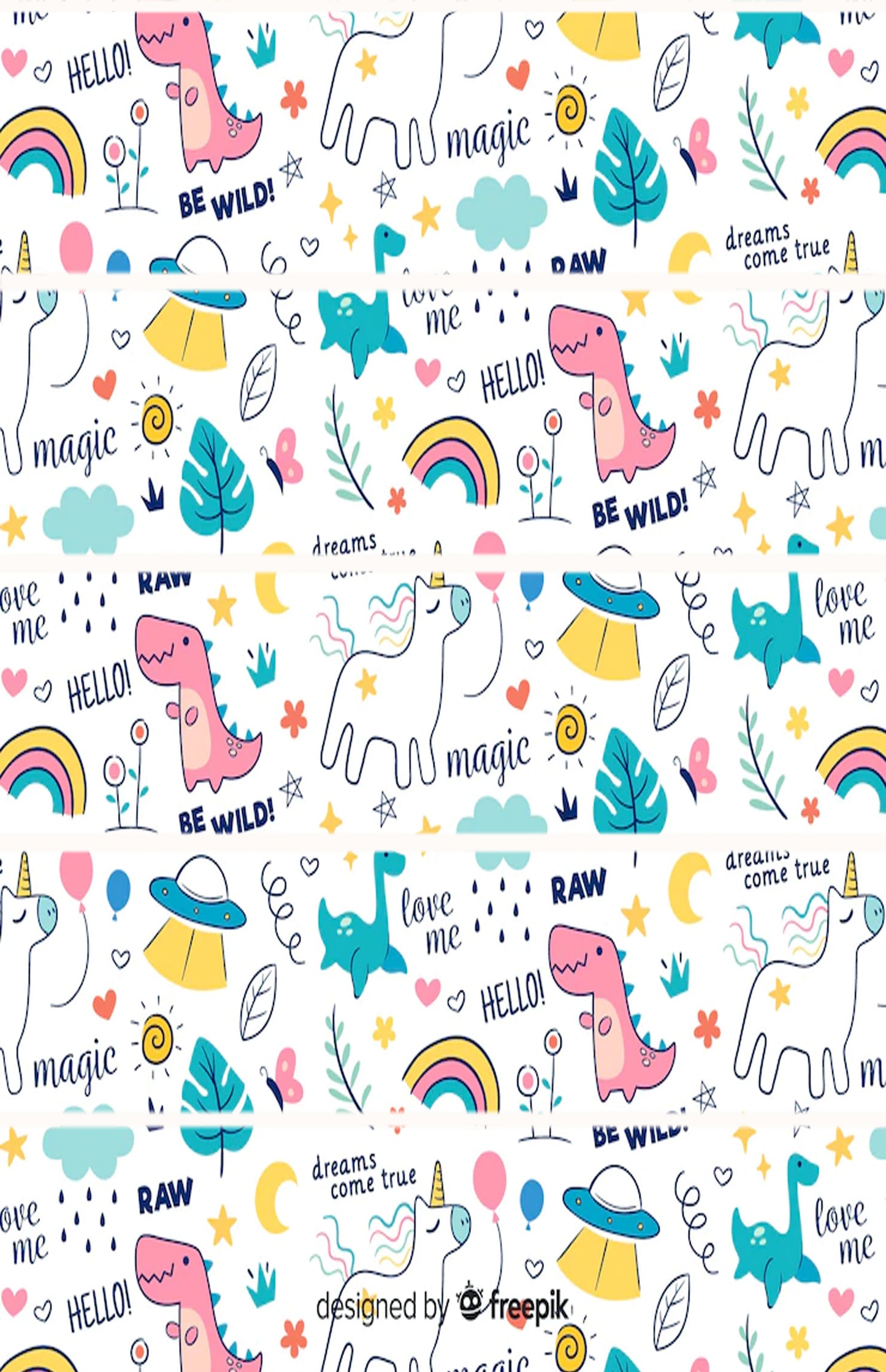 Dinosaur and unicorn Tubie Tape