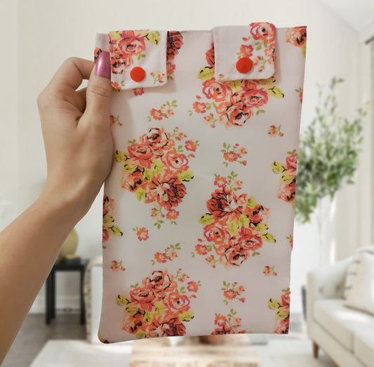 Pale floral catheter leg bag cover