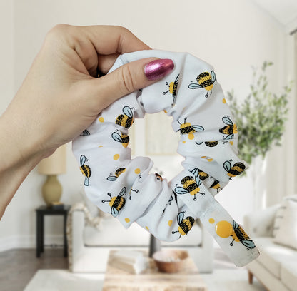 White bee tubie scrunchie